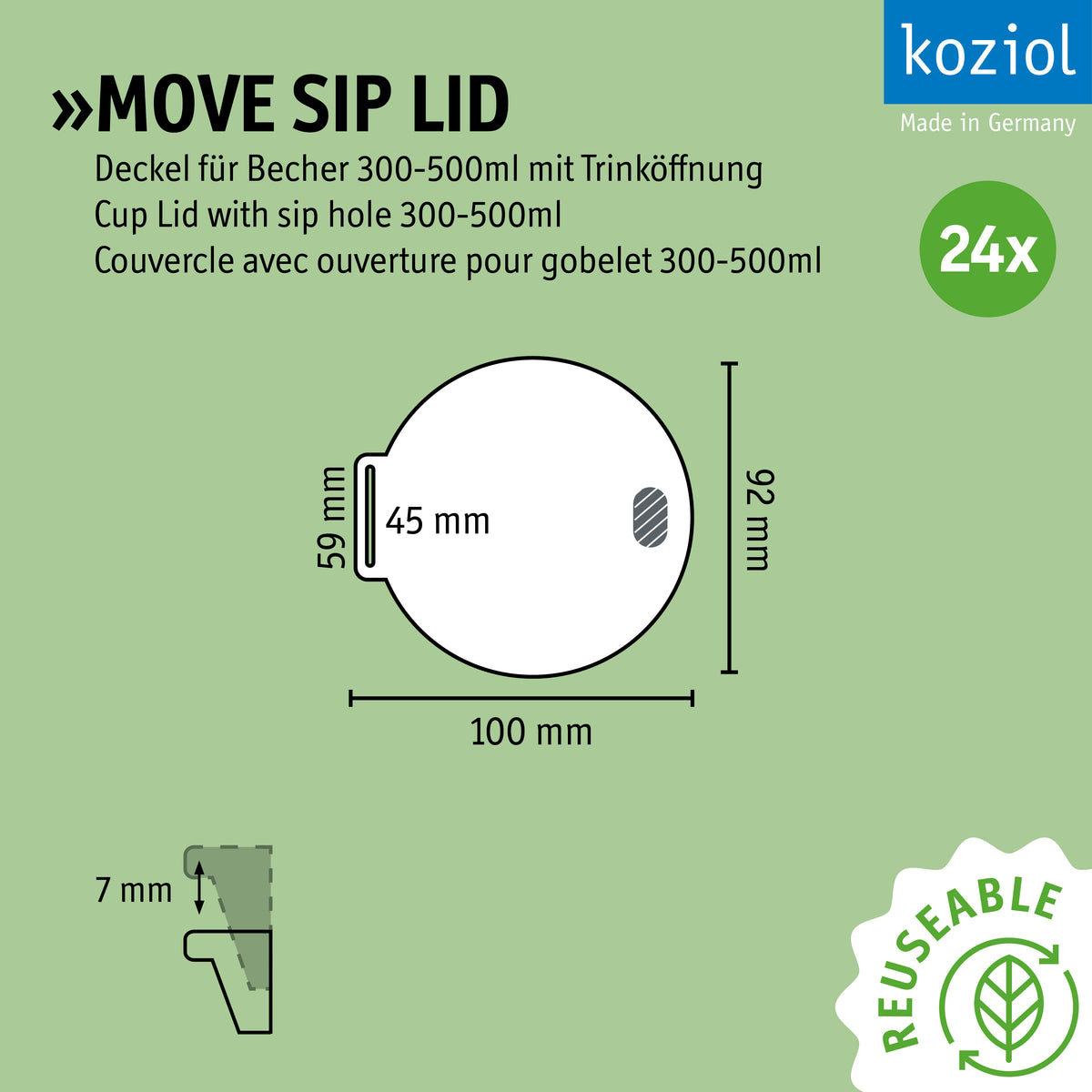»MOVE SIP LID in a set of 24
