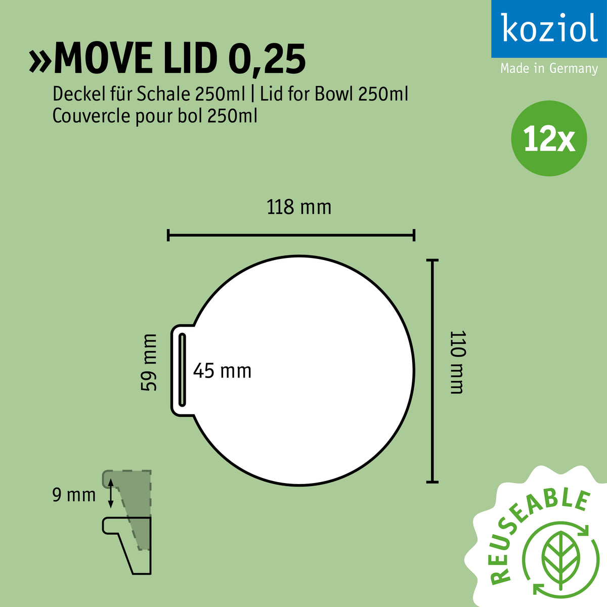 »MOVE LID 0,25 im 12er-Set