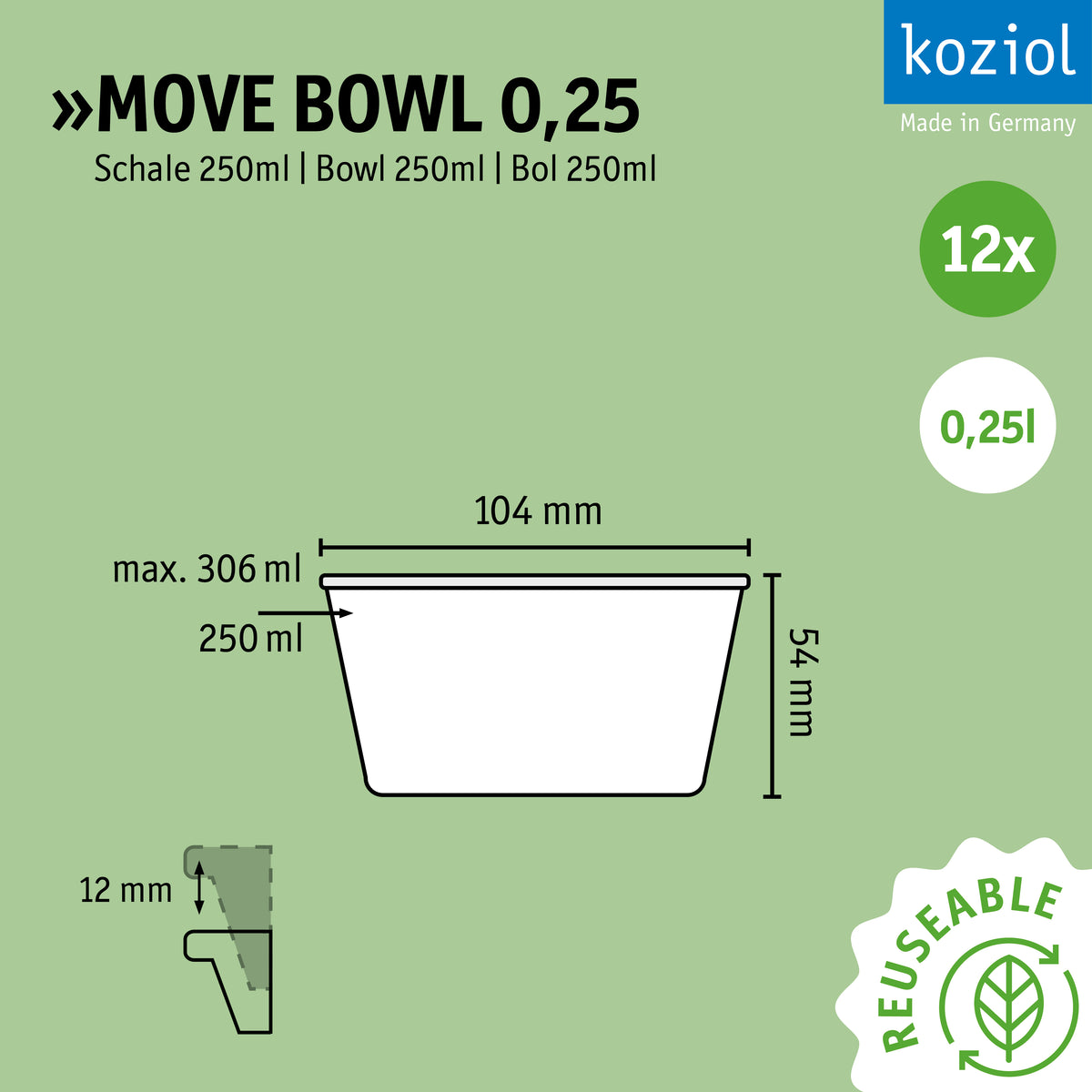 »MOVE BOWL 0,25 im 12er-Set