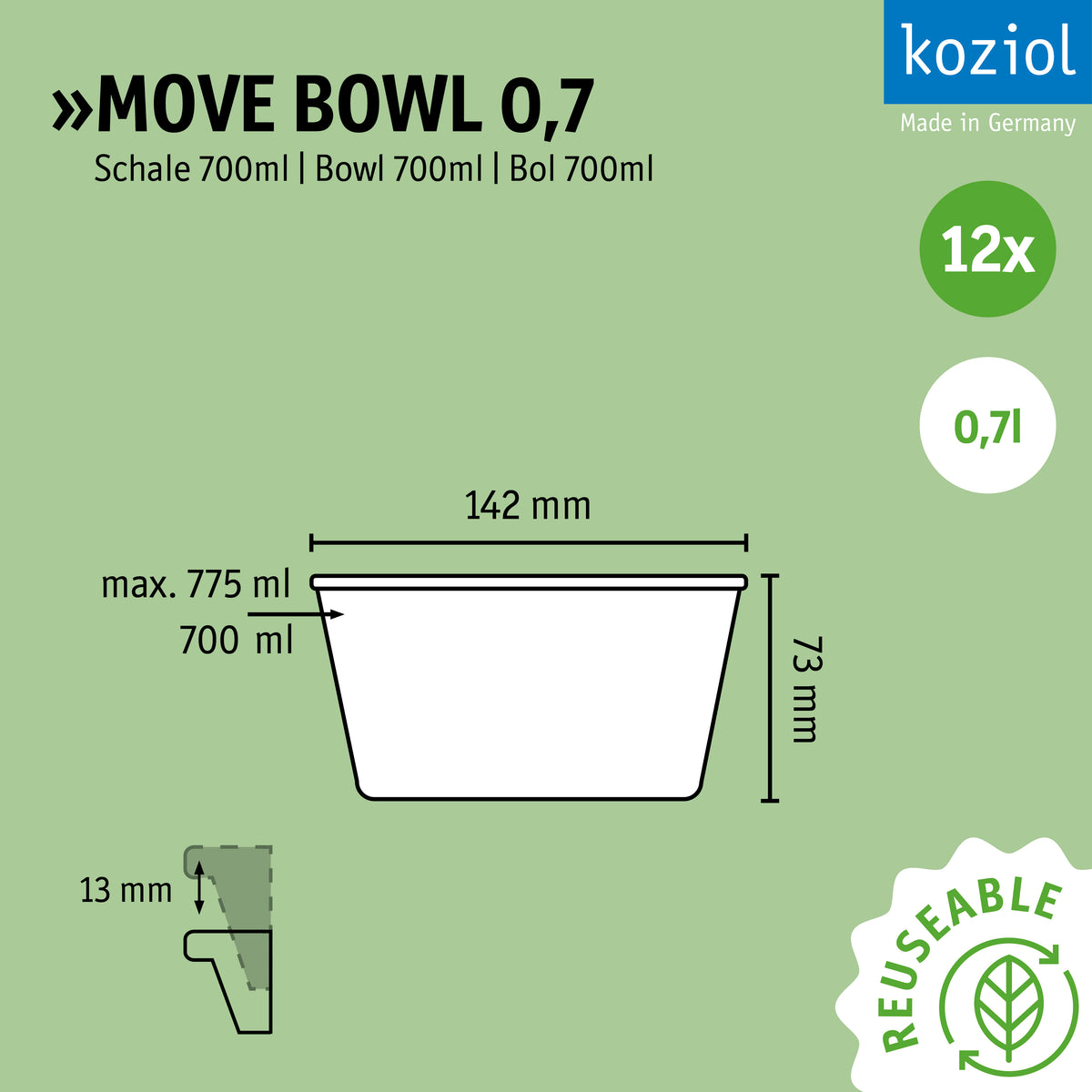 »MOVE BOWL 0,7 im 12er-Set