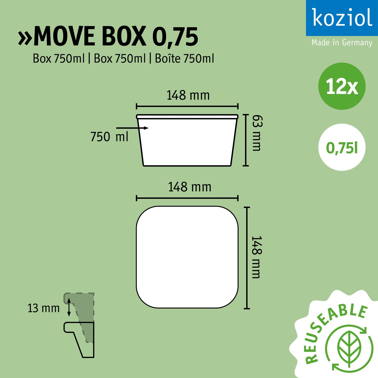 »MOVE BOX 0.75 in a set of 12