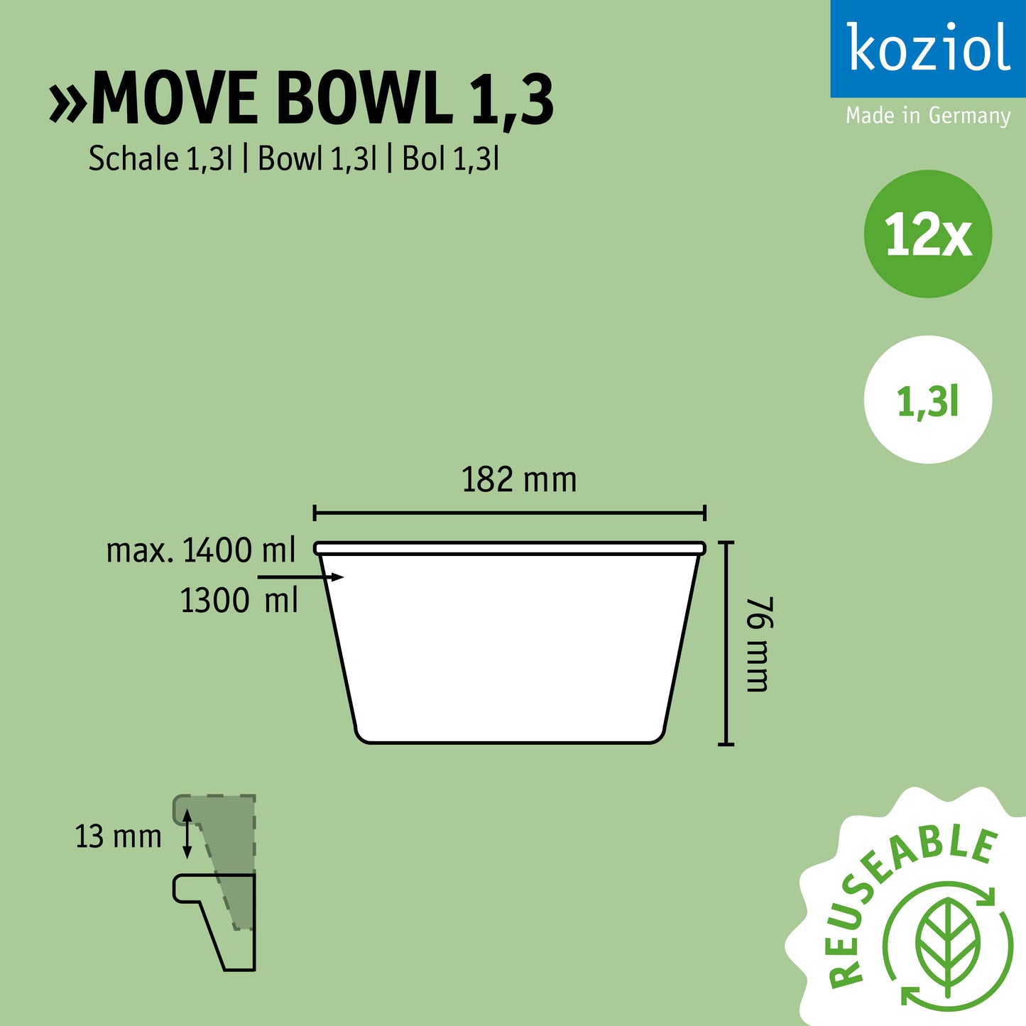 »MOVE BOWL 1,3 im 12er-Set