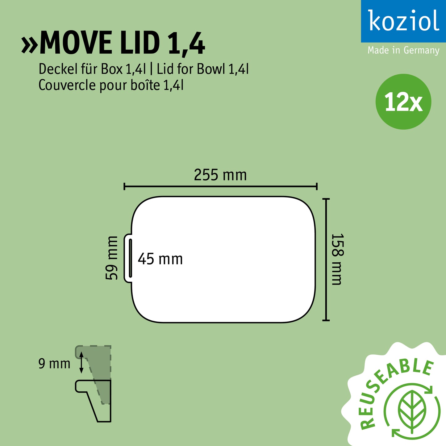 »MOVE LID 1.4 in a set of 12
