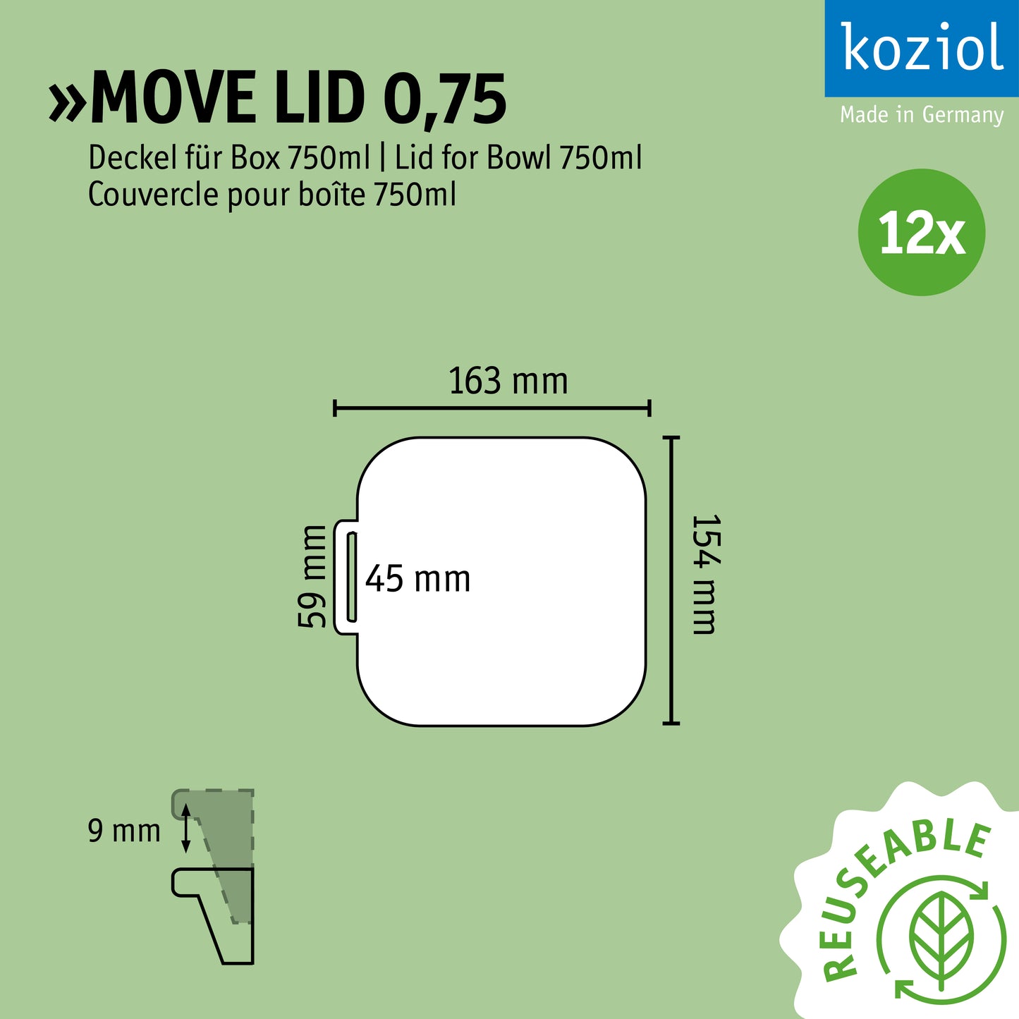 »MOVE LID 0.75 in a set of 12