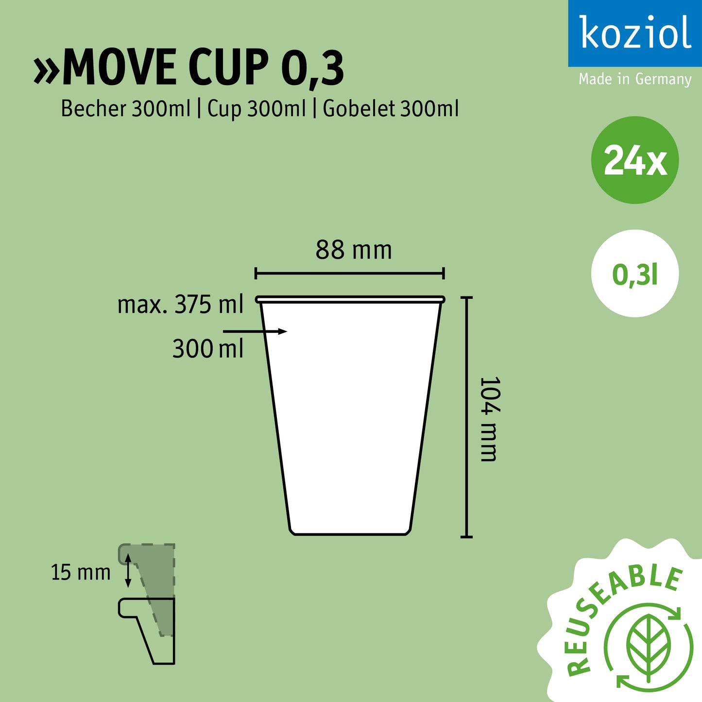 »MOVE CUP 0.3 in a set of 24