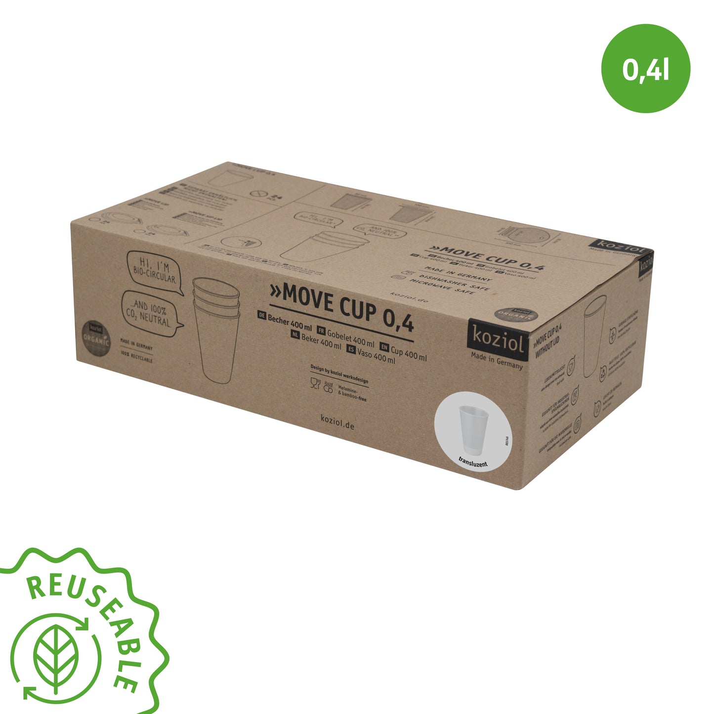 »MOVE CUP 0.4 in a set of 24