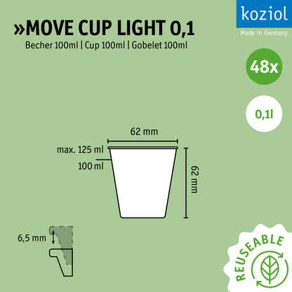 »MOVE CUP LIGHT 0.1 in a set of 48