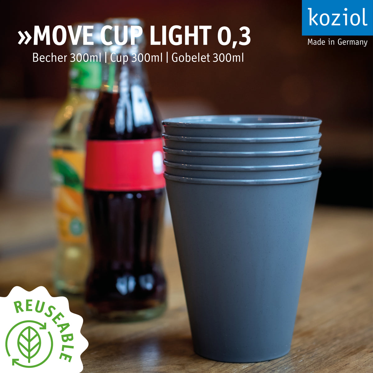 Movecup »MOVE CUP LIGHT 0.3 in a set of 24 – koziol - sustainable food solutions