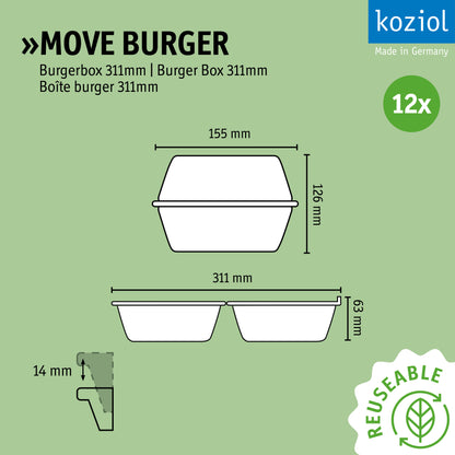»MOVE BURGER in a set of 12