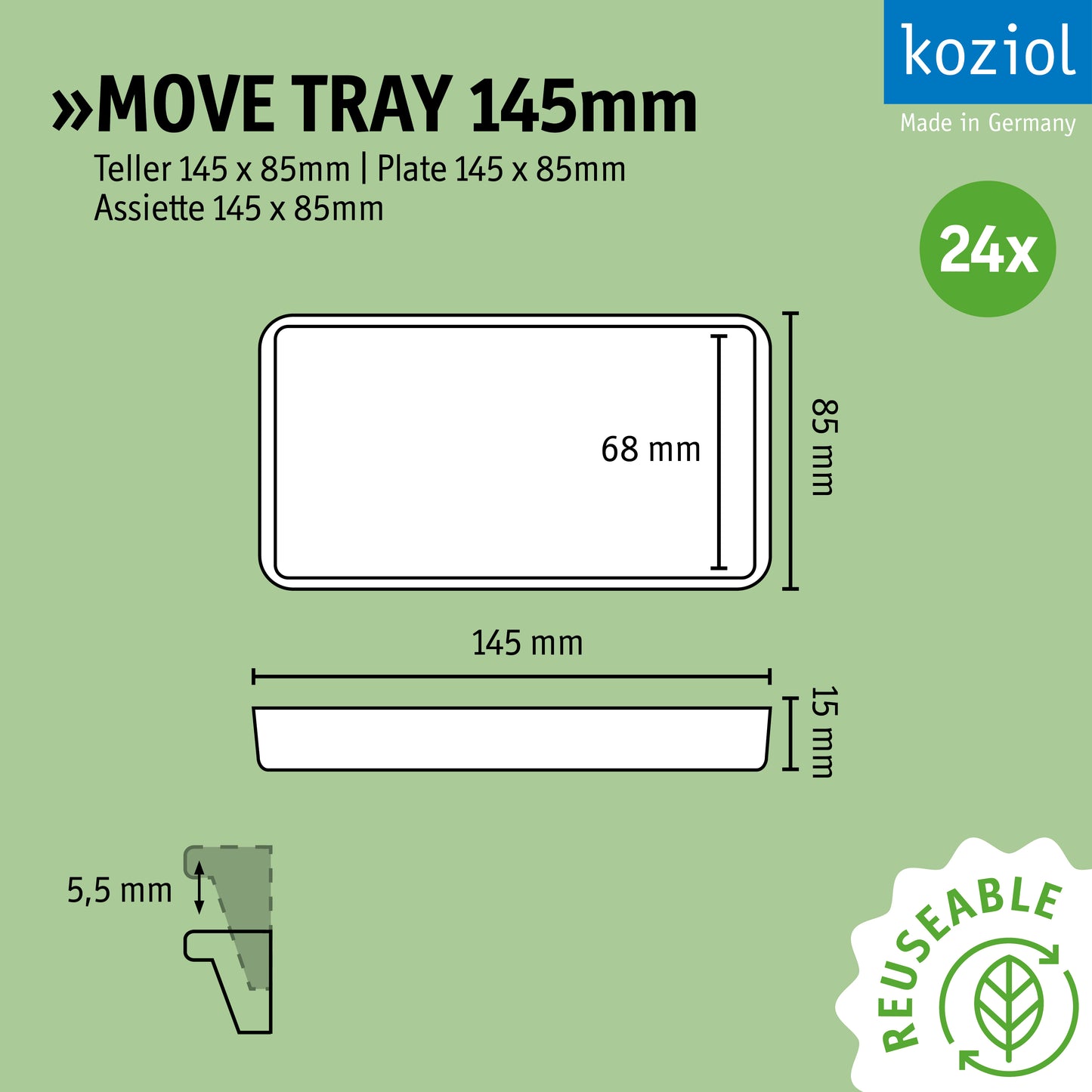 »MOVE TRAY 145 in a set of 24