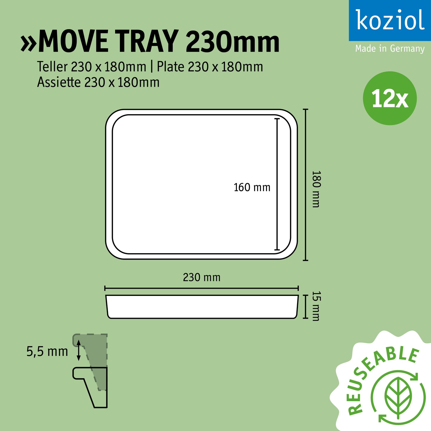 »MOVE TRAY 230 im 12er-Set